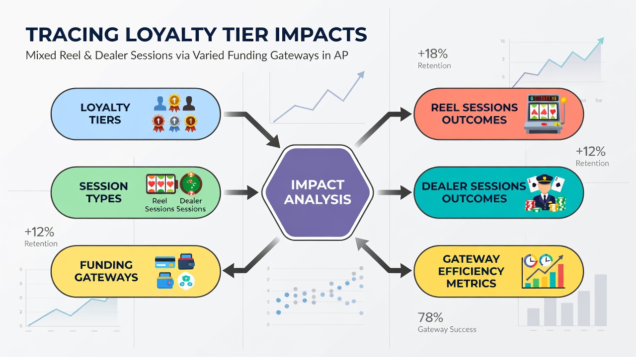 Dashboard analytics view displaying loyalty tier progression linked to payment gateway transaction times